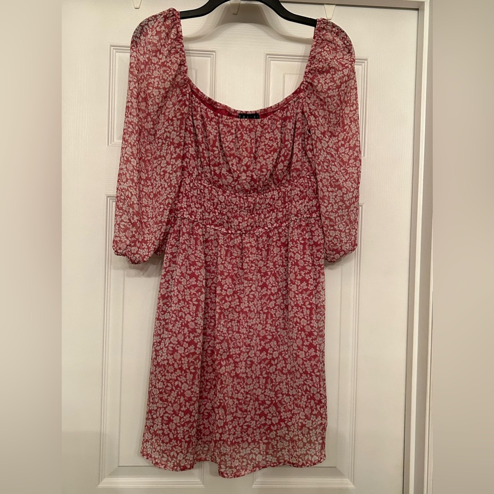 Trixxi Pink With White Flowers Dress Size L